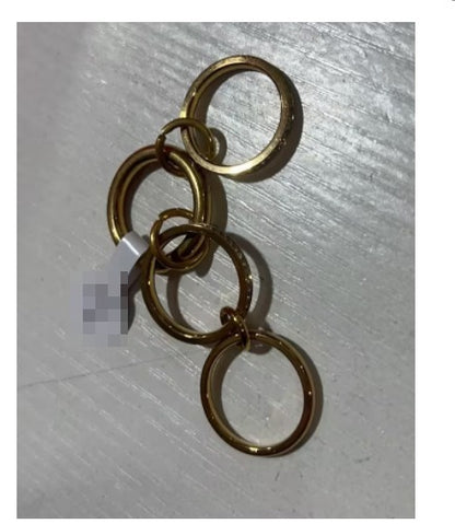 Valenza Duo Gleam Stainless Steel Zircon Ring